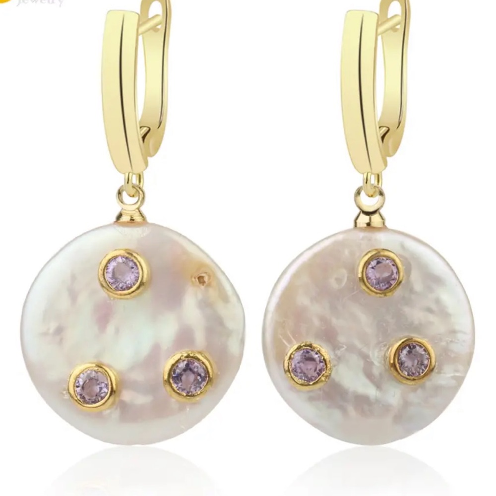 Beautiful real pearl earrings